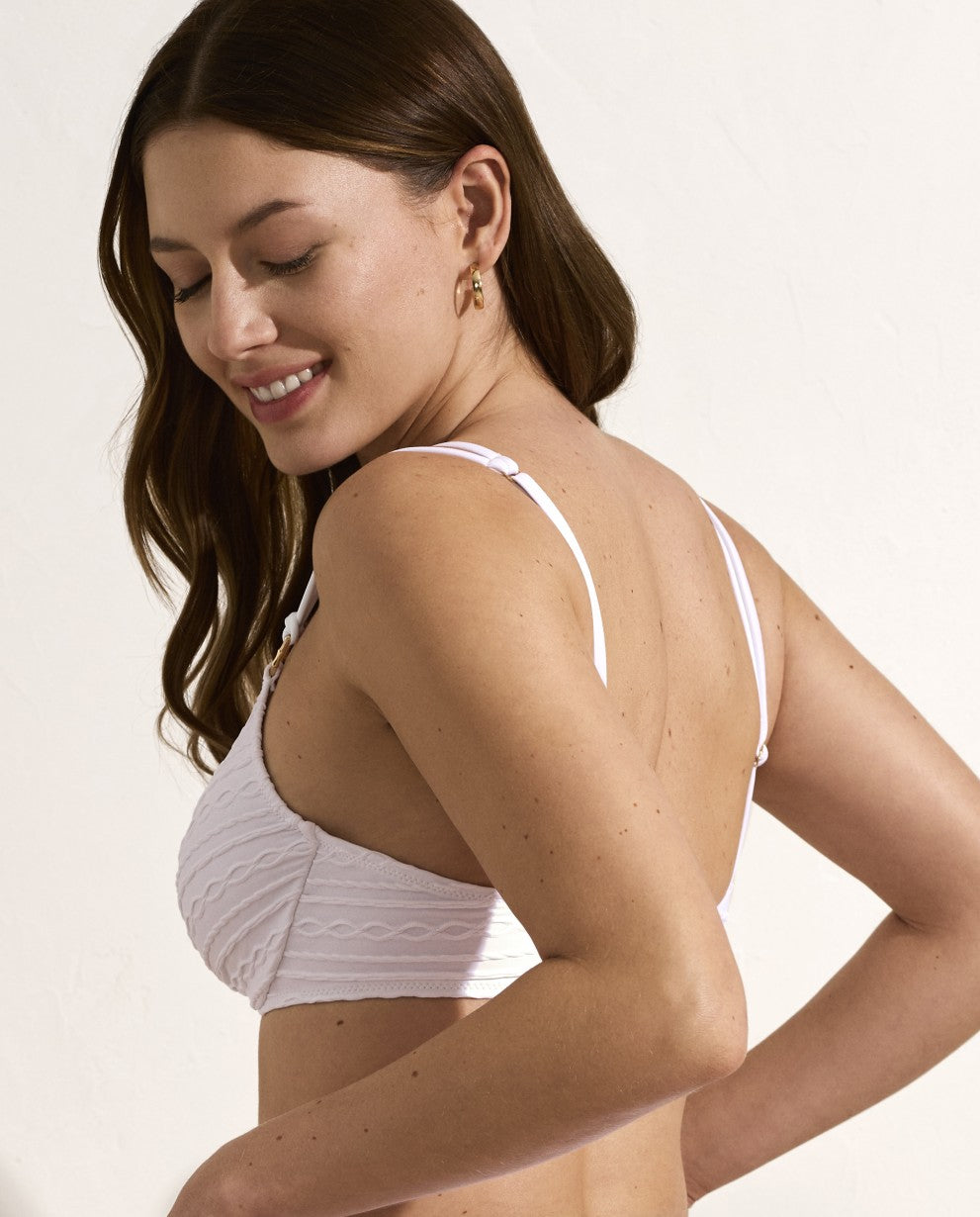 Biquini top aros blanco