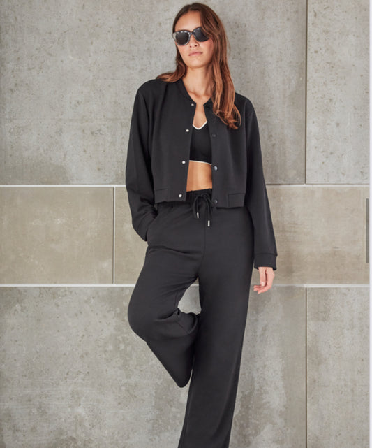 Chaqueta bomber negra