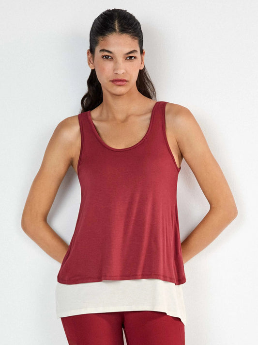Camiseta sin mangas Granate