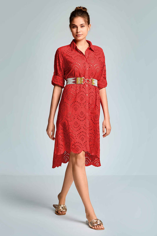 Vestido ELLA rojo - flanesyfresones