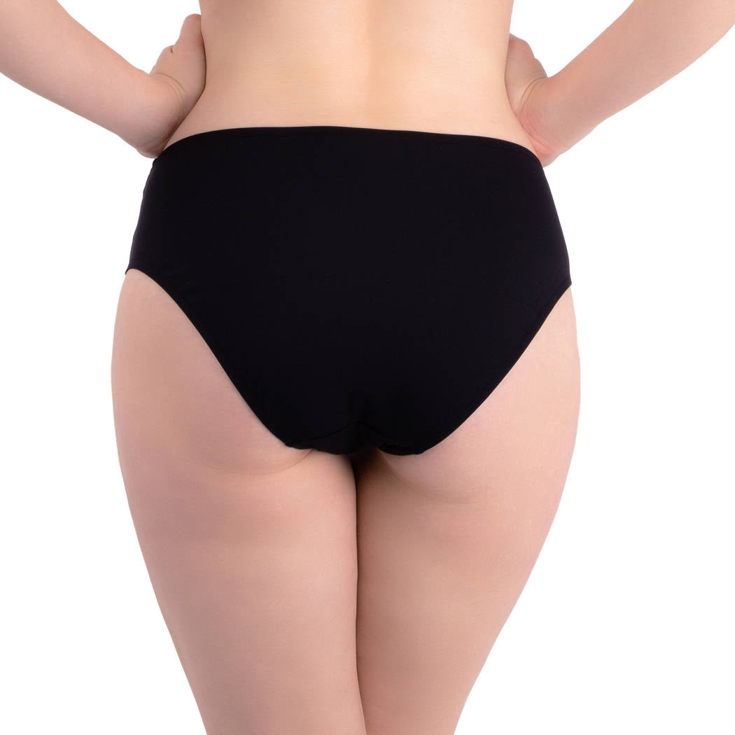 Bikini Slip Ajourage couture negro
