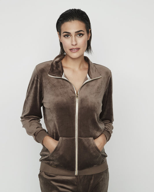 Conjunto marrón cremallera