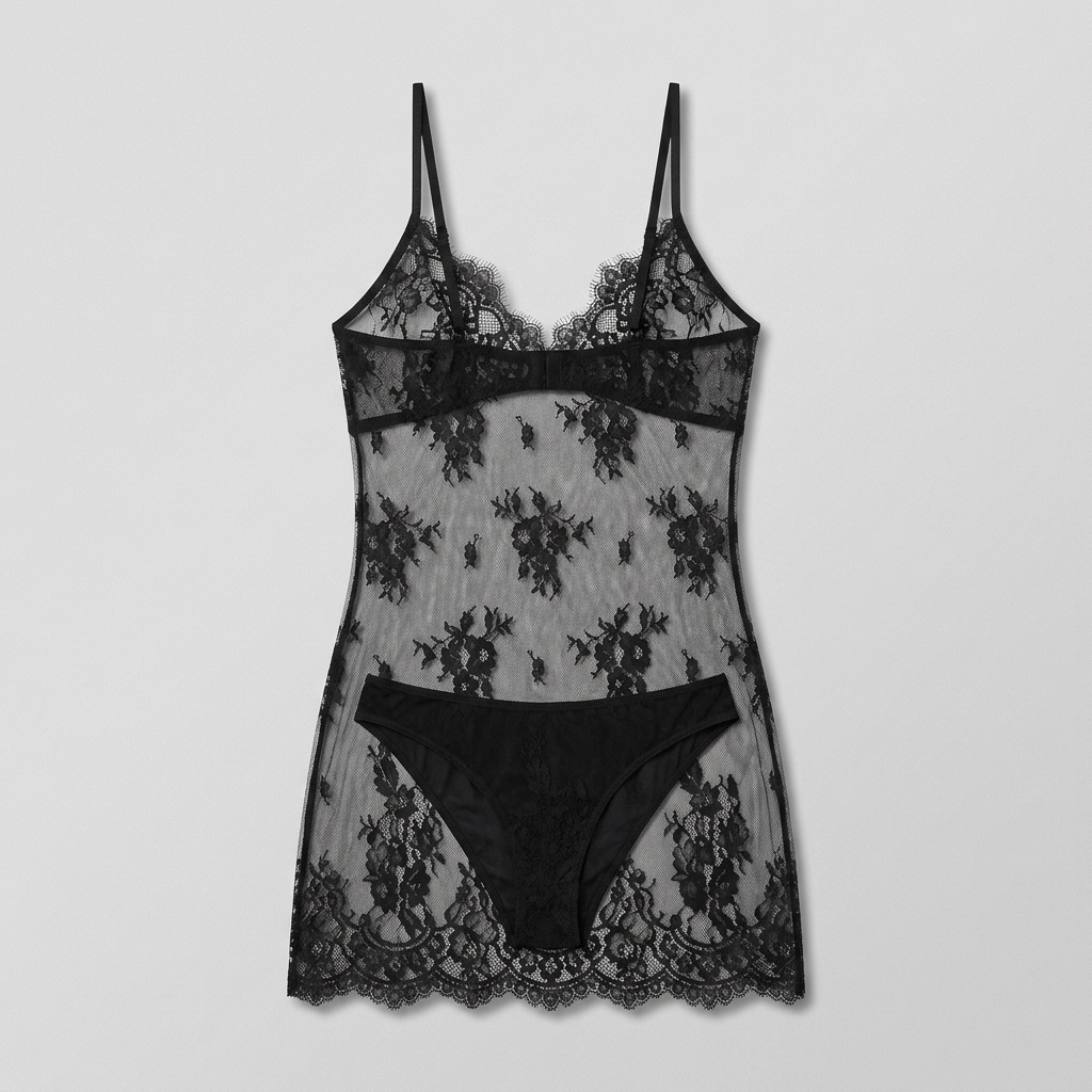 Camisón encaje negro