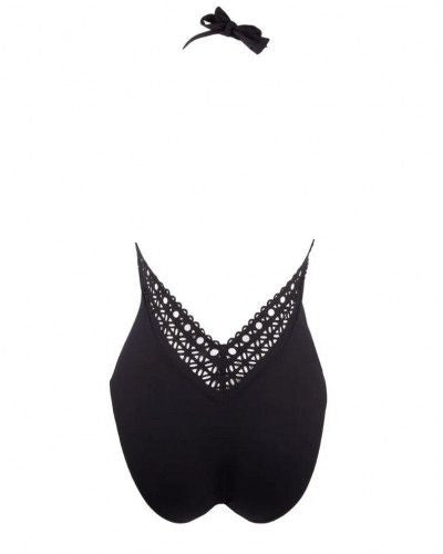 Bañador negro ajourage couture