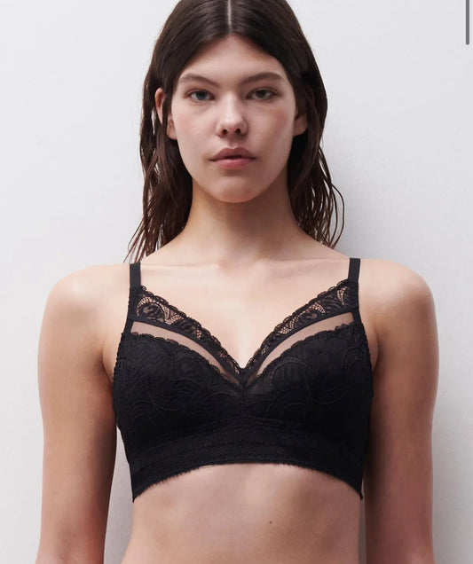 Sujetador sin aros de sujeción - Negro Amor