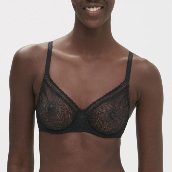 Sujetador negro encaje sin costuras de Simone Perele - flanesyfresones