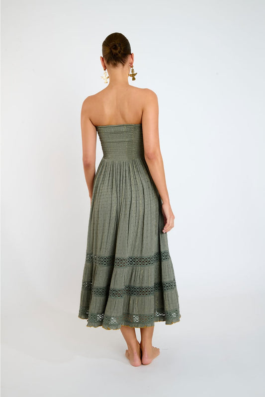 Vestido Ethel Sealove - Kaki - flanesyfresones