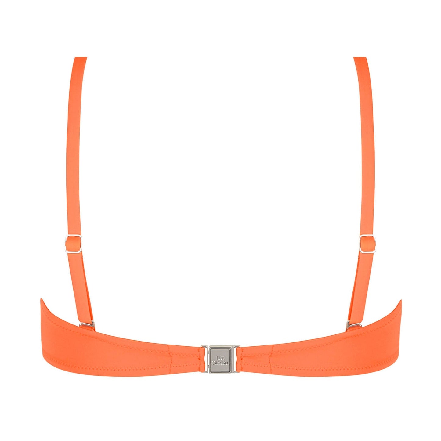Bikini bandeau naranja ajourage couture - flanesyfresones