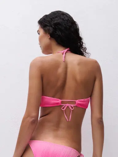 Top bikini fucsia sin aro con relleno extraíble Chantelle - flanesyfresones