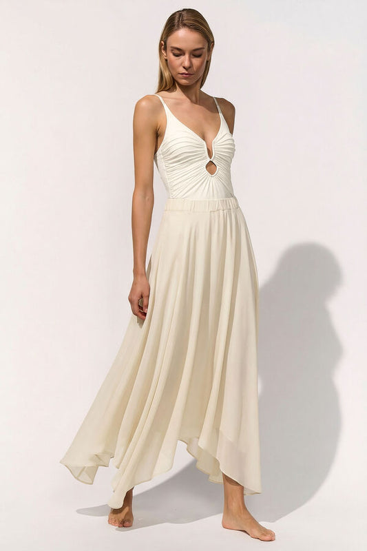 Falda silk white - flanesyfresones