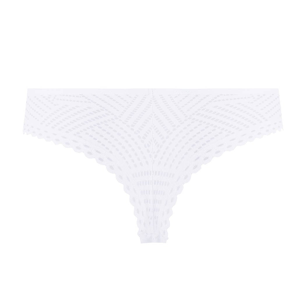 Tressage Graphic Lace thong white