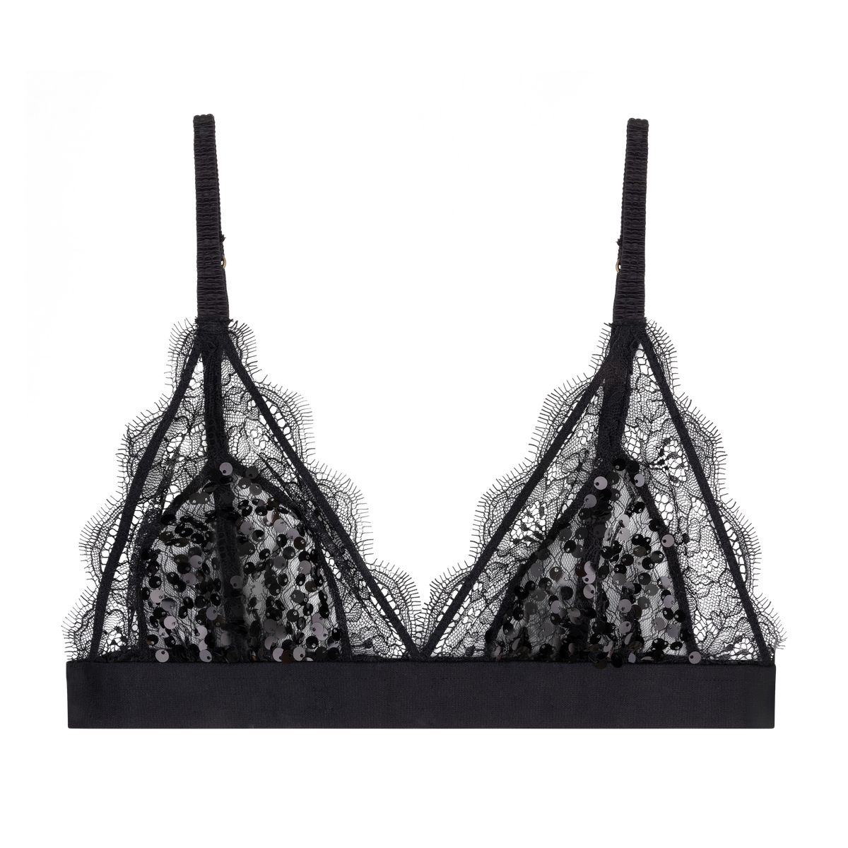 LOVE LACE Delicate triangle bralette lentejuela