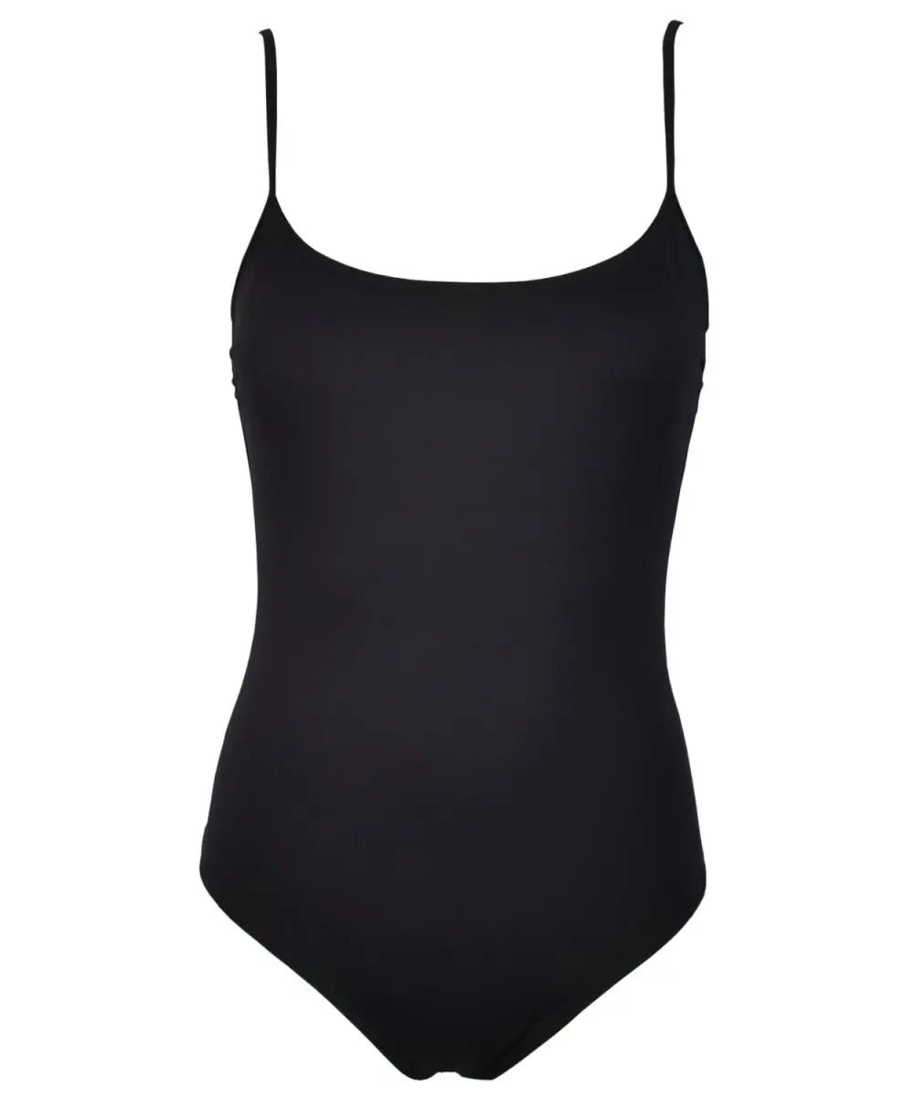 Bañador negro tirante fino Eco - flanesyfresones