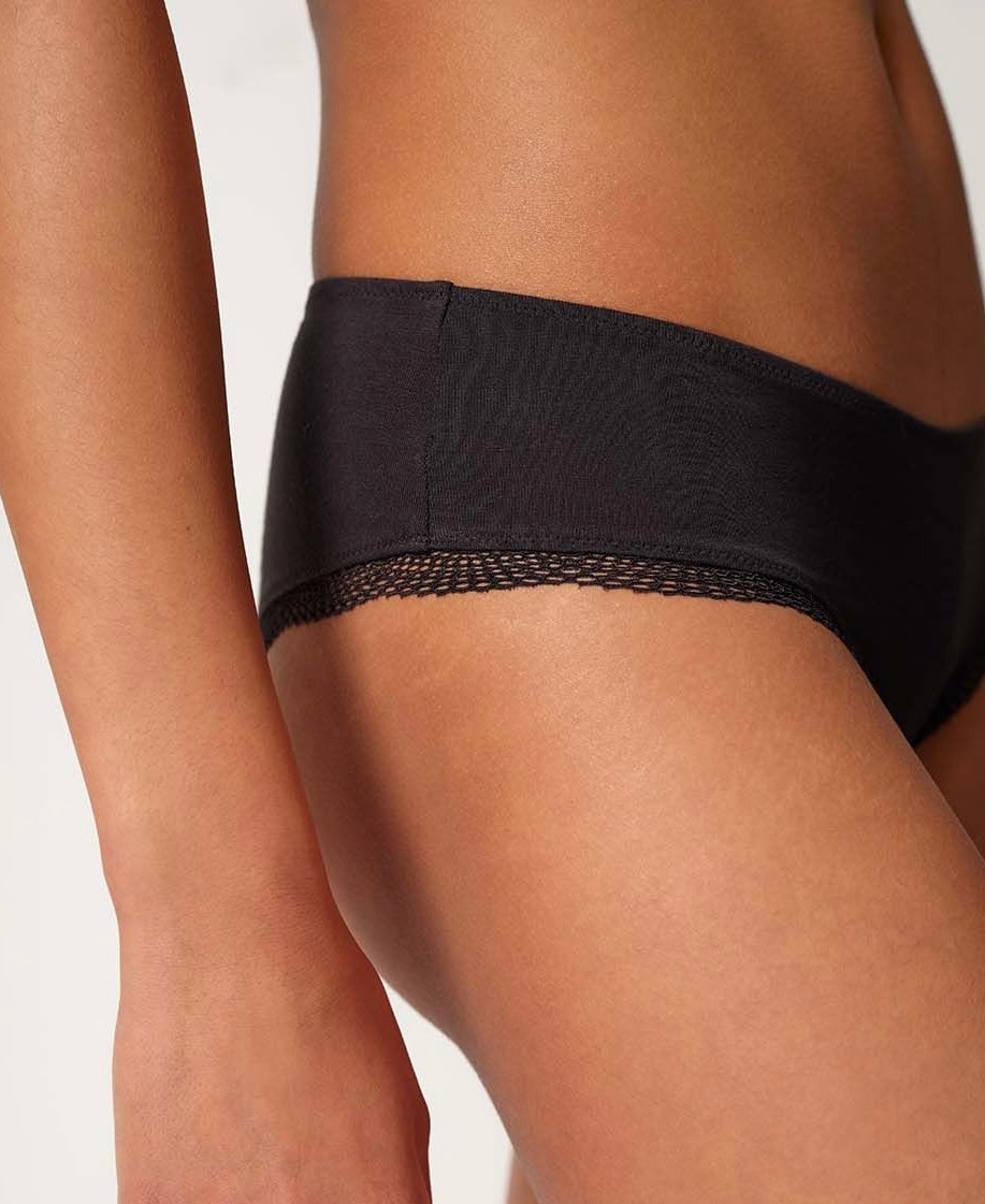 Pack de 2 braguitas hipster de algodón premium con encaje – confort sofisticado - flanesyfresones