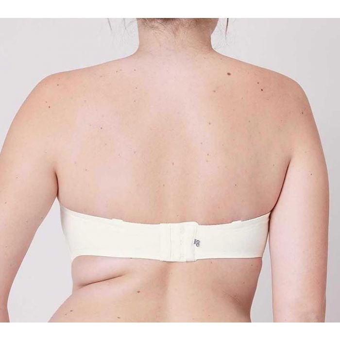 Sujetador marfil sin tirantes, caresse - flanesyfresones