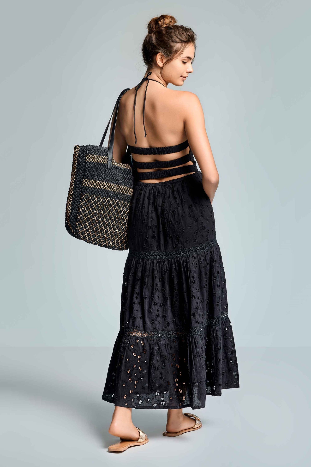 Sirya Long Dress - BLACK - flanesyfresones