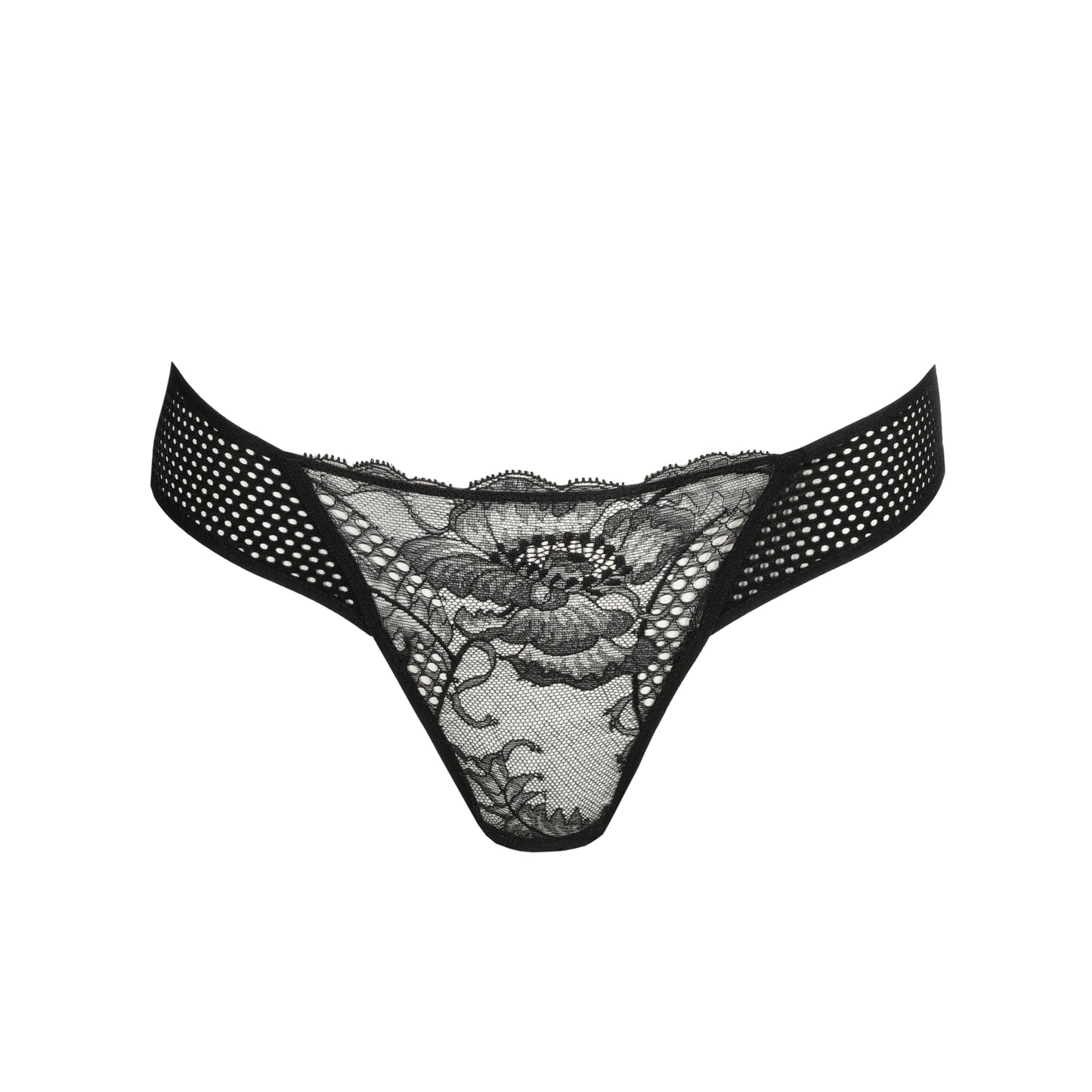 Tanga negro encaje Lisa