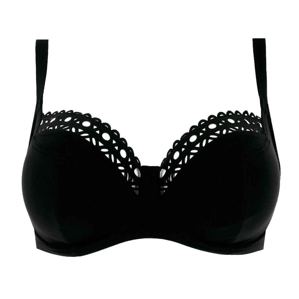 Bikini ajourage couture negro