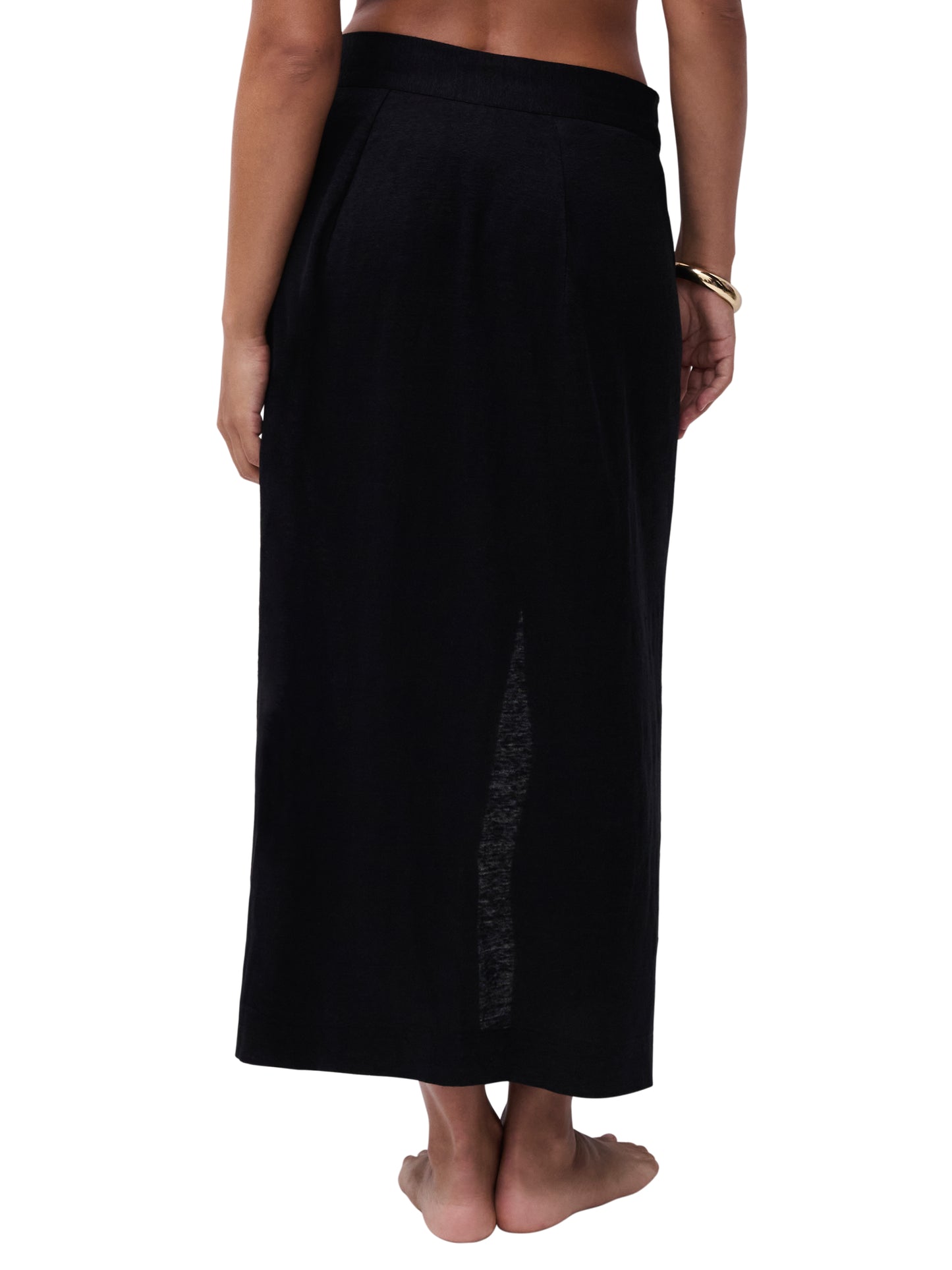 Falda larga negra de playa Chantelle - flanesyfresones