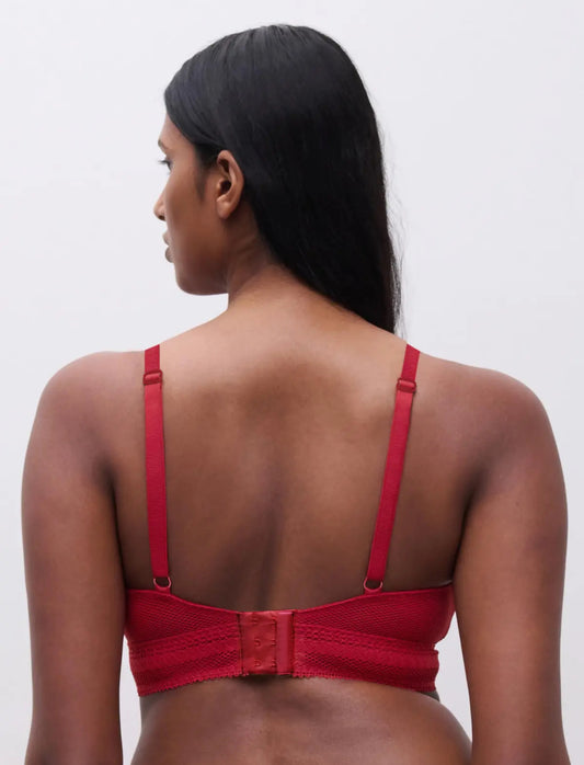 Sujetador sin aros de sujeción - Rojo Escarlata