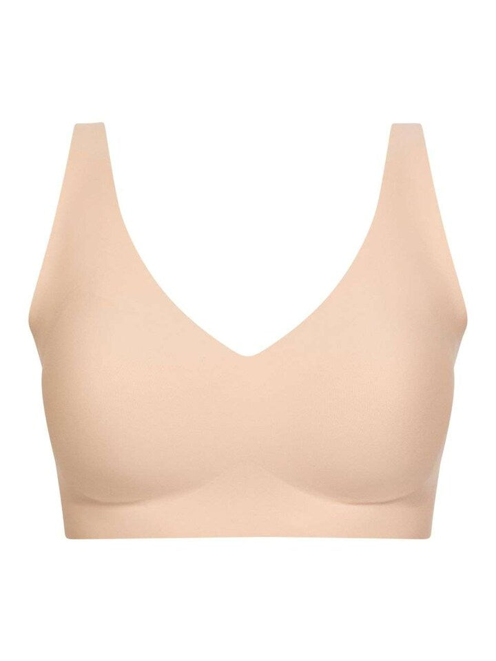 Top sin aros shimmer nude