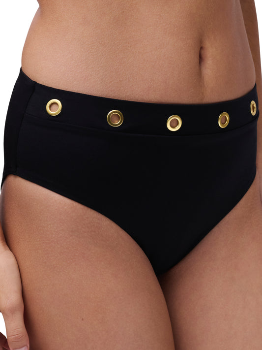 Braguita bikini alta negra tachuelas Chantelle - flanesyfresones