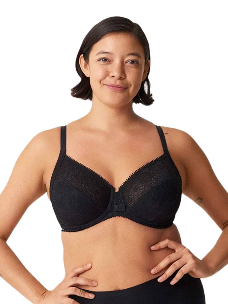 Sujetador negro con aros muy cubriente - flanesyfresones