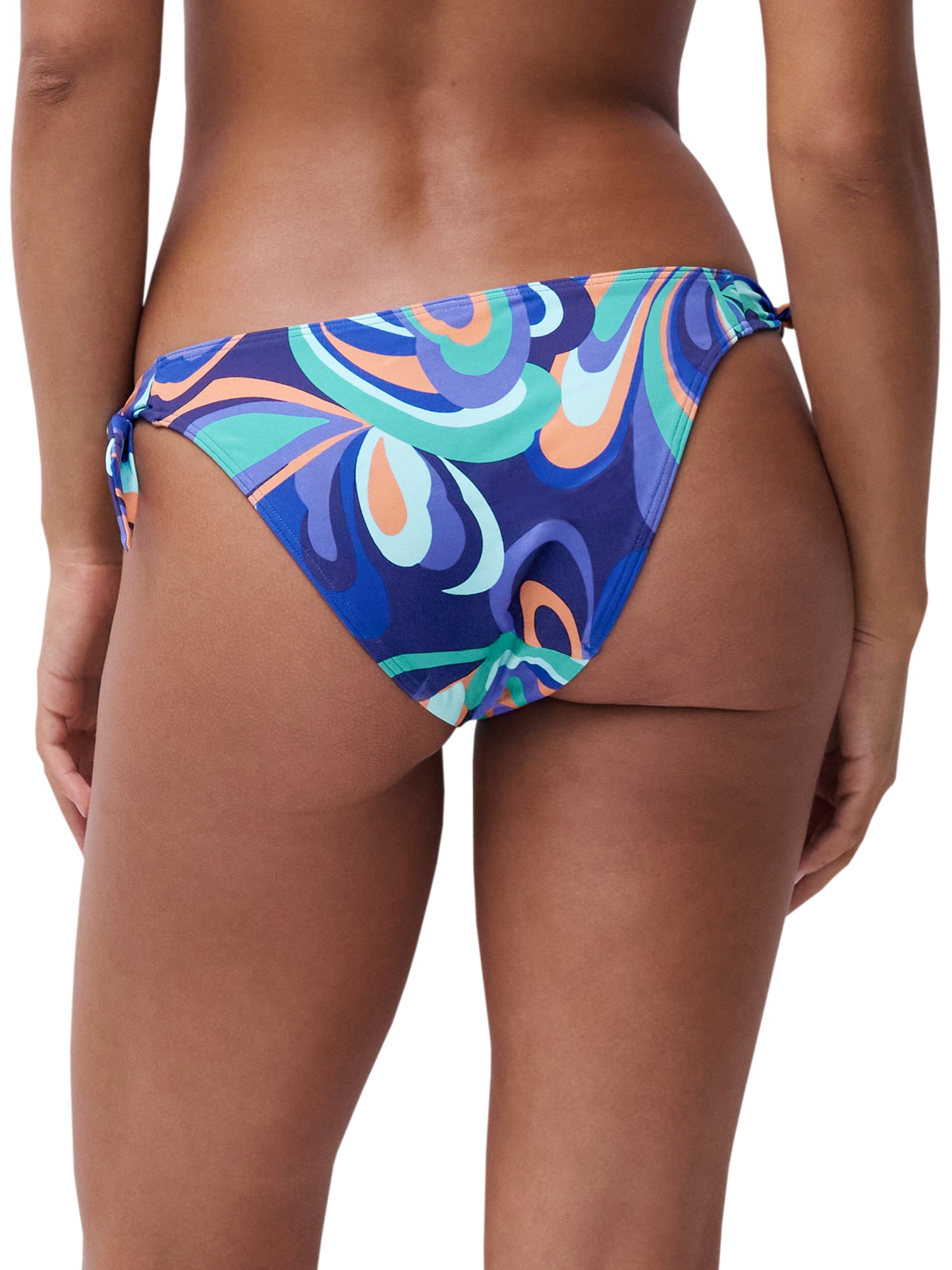 Braguita bikini estampado azul con lazos laterales Chantelle - flanesyfresones