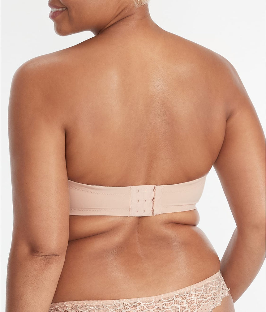 Sujetador beige sin tirantes, caresse - flanesyfresones