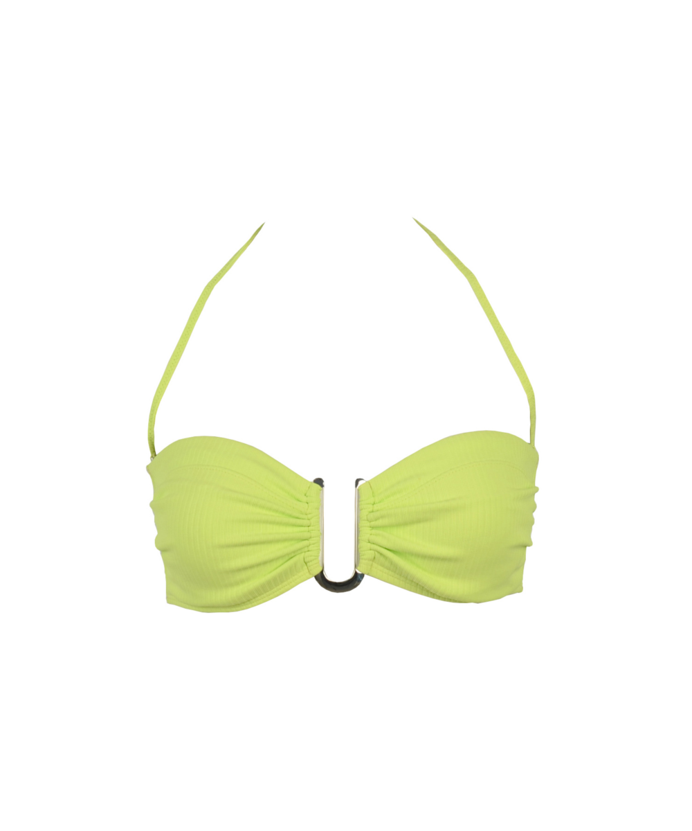 JENA Biquini bandeau aros interiores pistacho