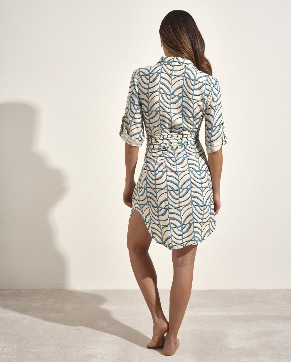 Vestido camisero verde BM333
