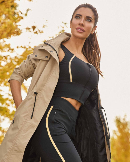 Chaqueta cortavientos camel