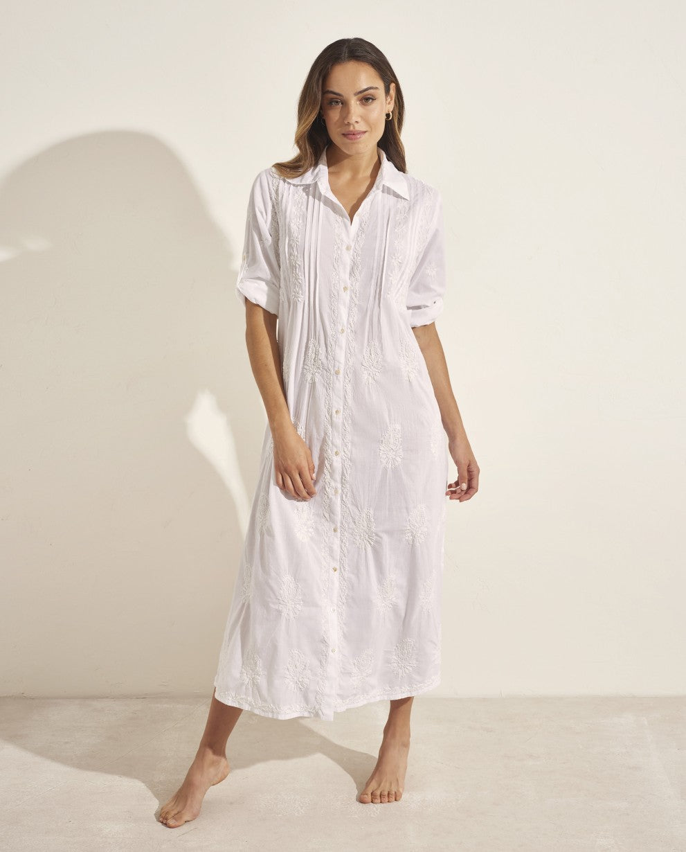 Vestido camisero blanco