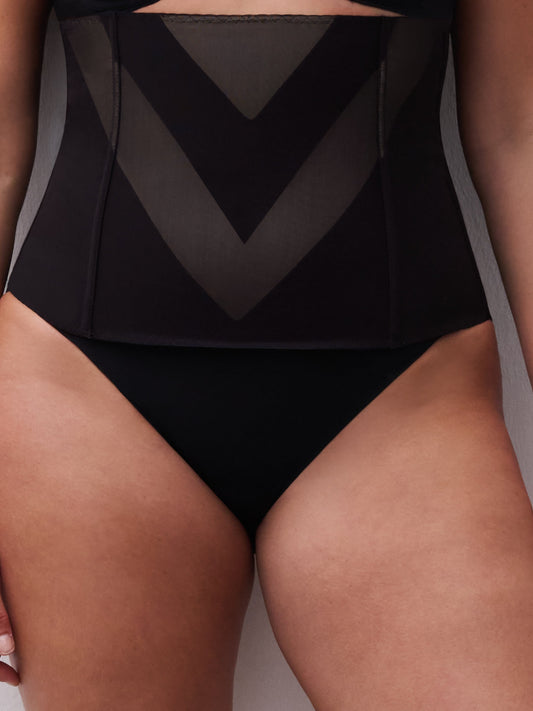 Ceñidor negro efecto vientre plano