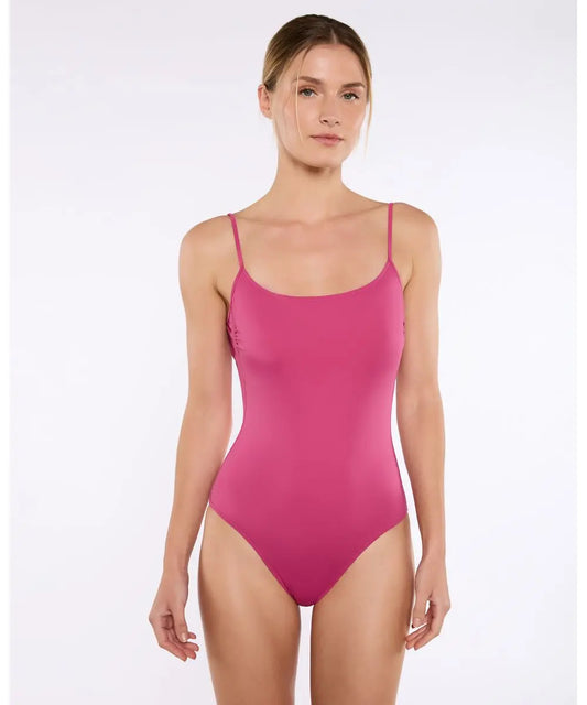 Bañador básico tirante fino Eco fresa