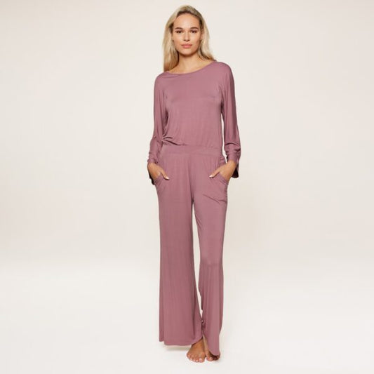 Pijama largo mauve