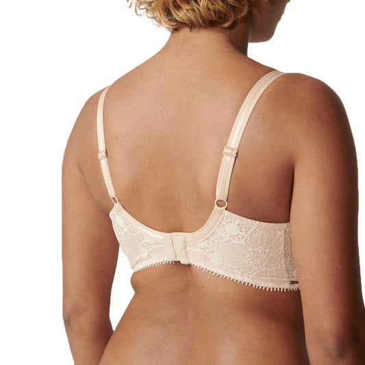 Sujetador beige con aros muy cubriente - flanesyfresones