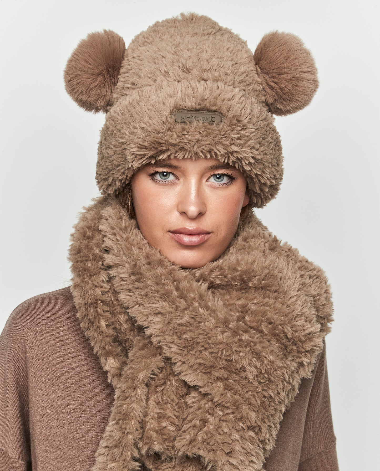 Set Gorro y Bufanda Tostado