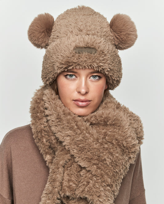 Set Gorro y Bufanda Tostado