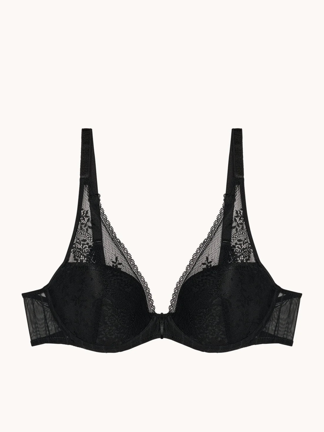 Sujetador negro escote uve, Maddie - flanesyfresones