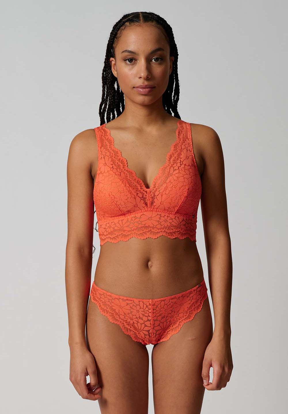 Bustier flamingo encaje relleno