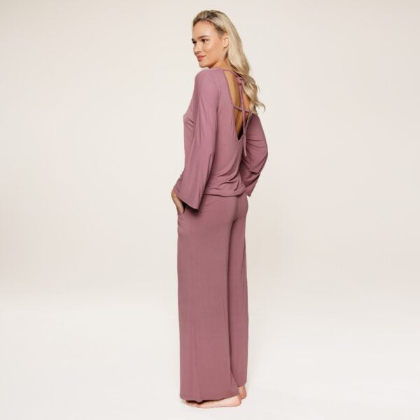 Pijama largo mauve