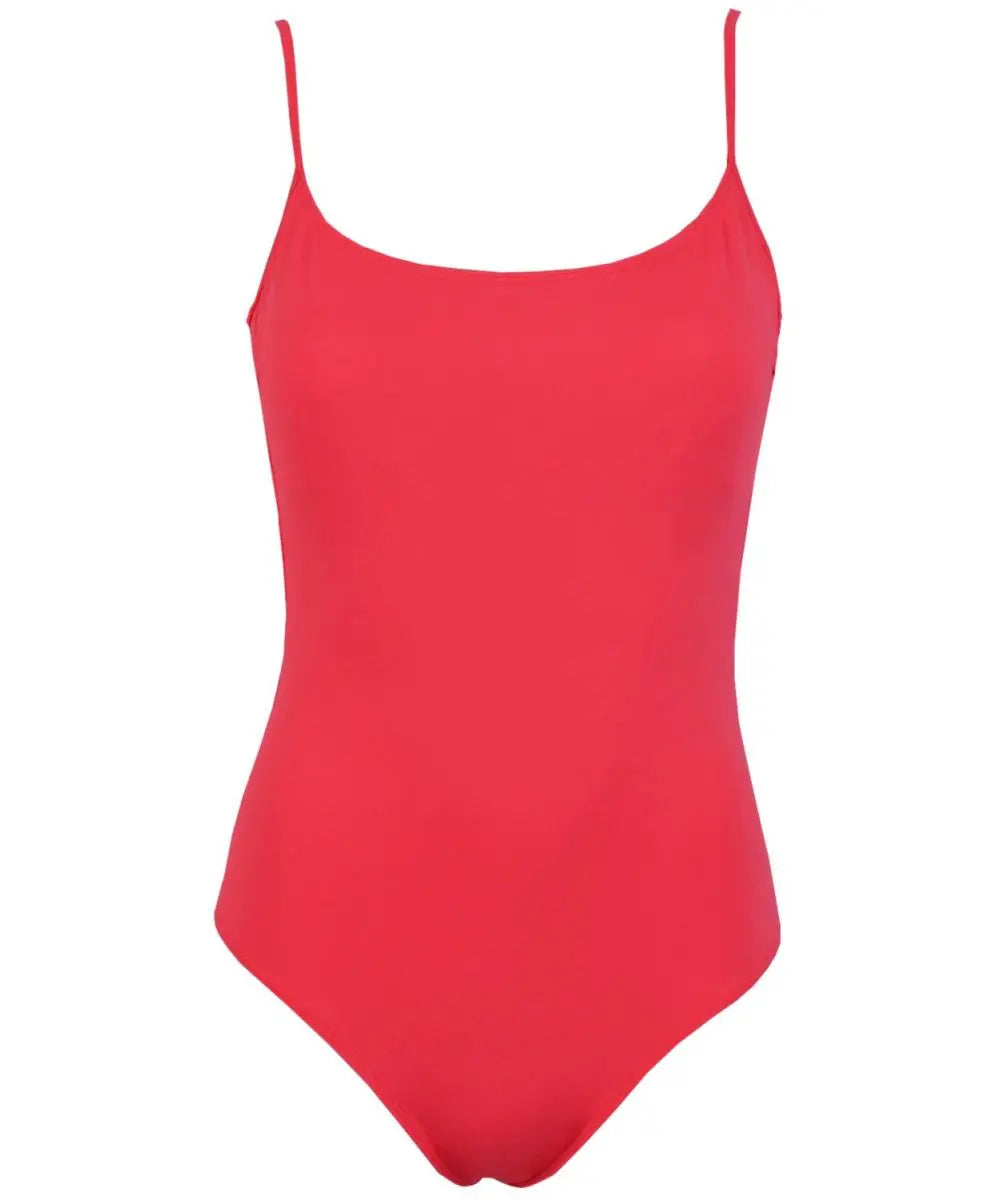 Bañador frambuesa tirante fino Eco