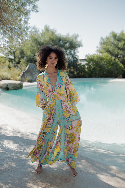 Marrakech Aqua Jumpsuit - flanesyfresones