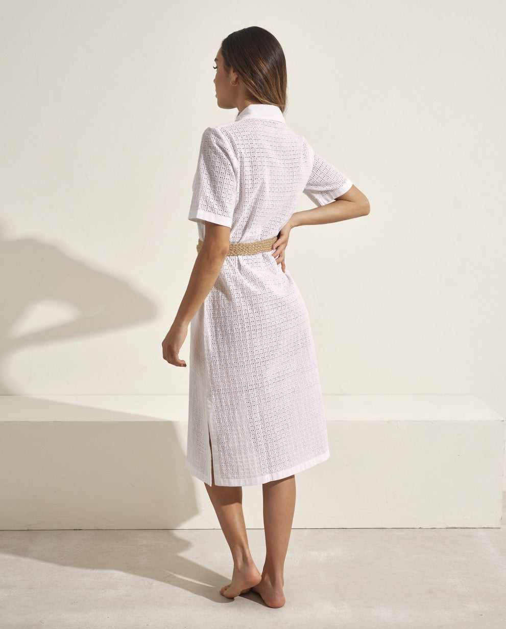 Vestido camisero blanco