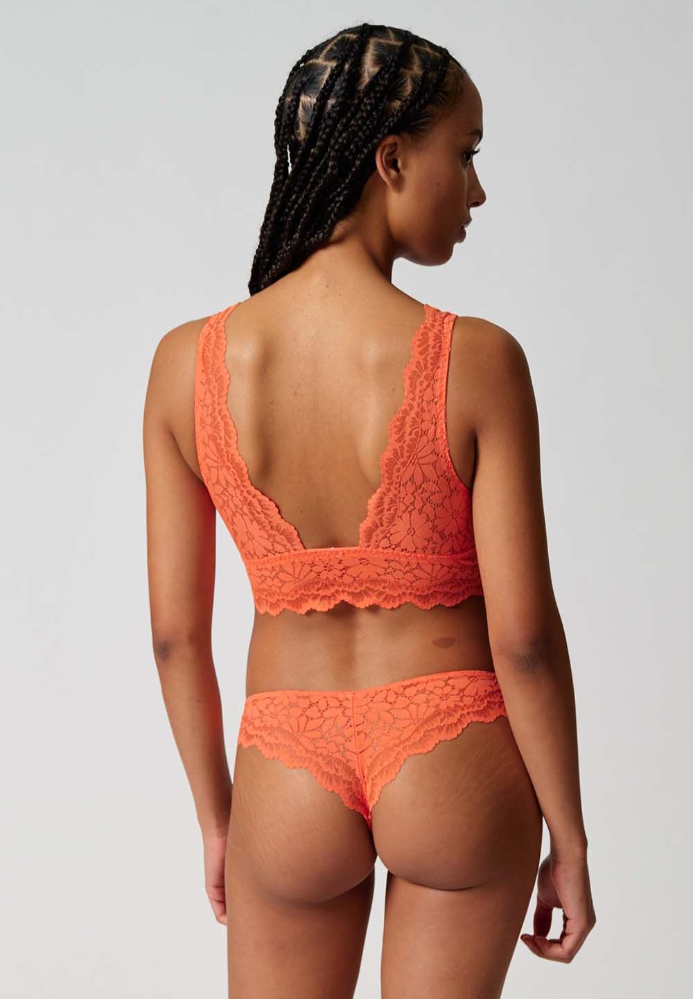 Bustier flamingo encaje relleno