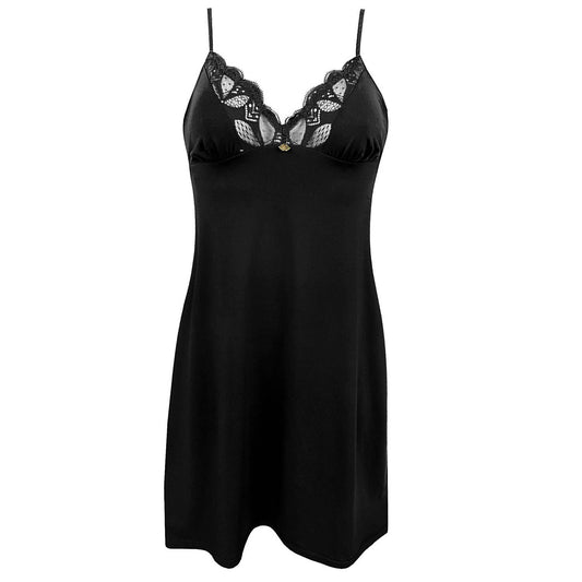 Camisón tirantes negro Sensuelle