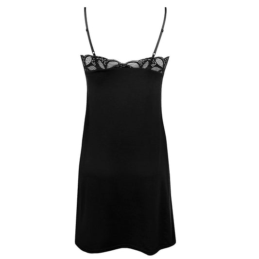 Camisón tirantes negro Sensuelle