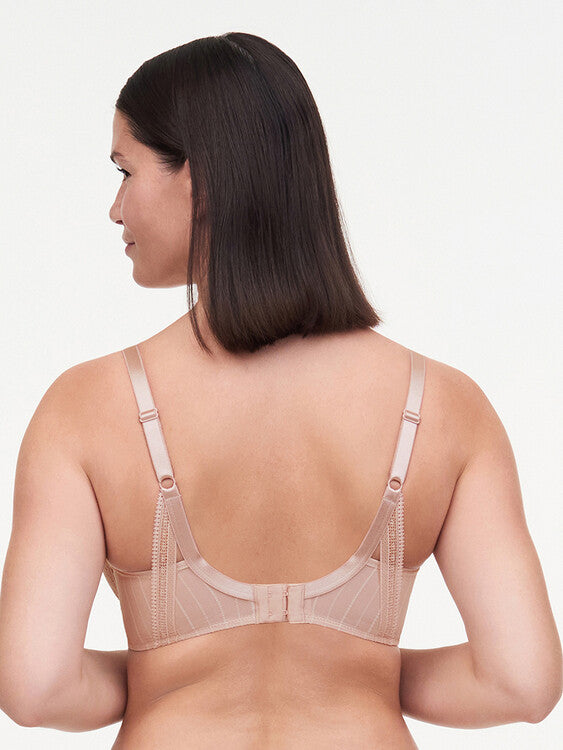 Sujetador encaje escote profundo nude - flanesyfresones