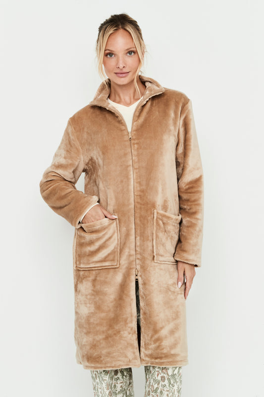 Bata Reversible Cremallera Camel
